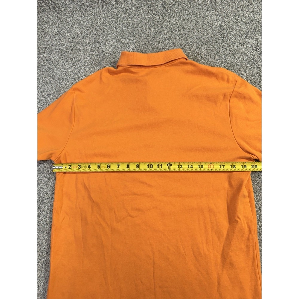 Polo Ralph Lauren Polo Shirt Mens Medium Orange Custom Fit‎ Short Sleeve Pony - Picture 6 of 7